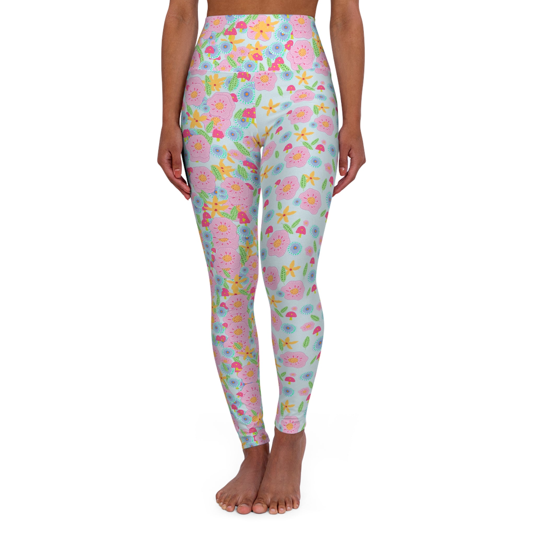 High Waisted Yoga Leggings (AOP)
