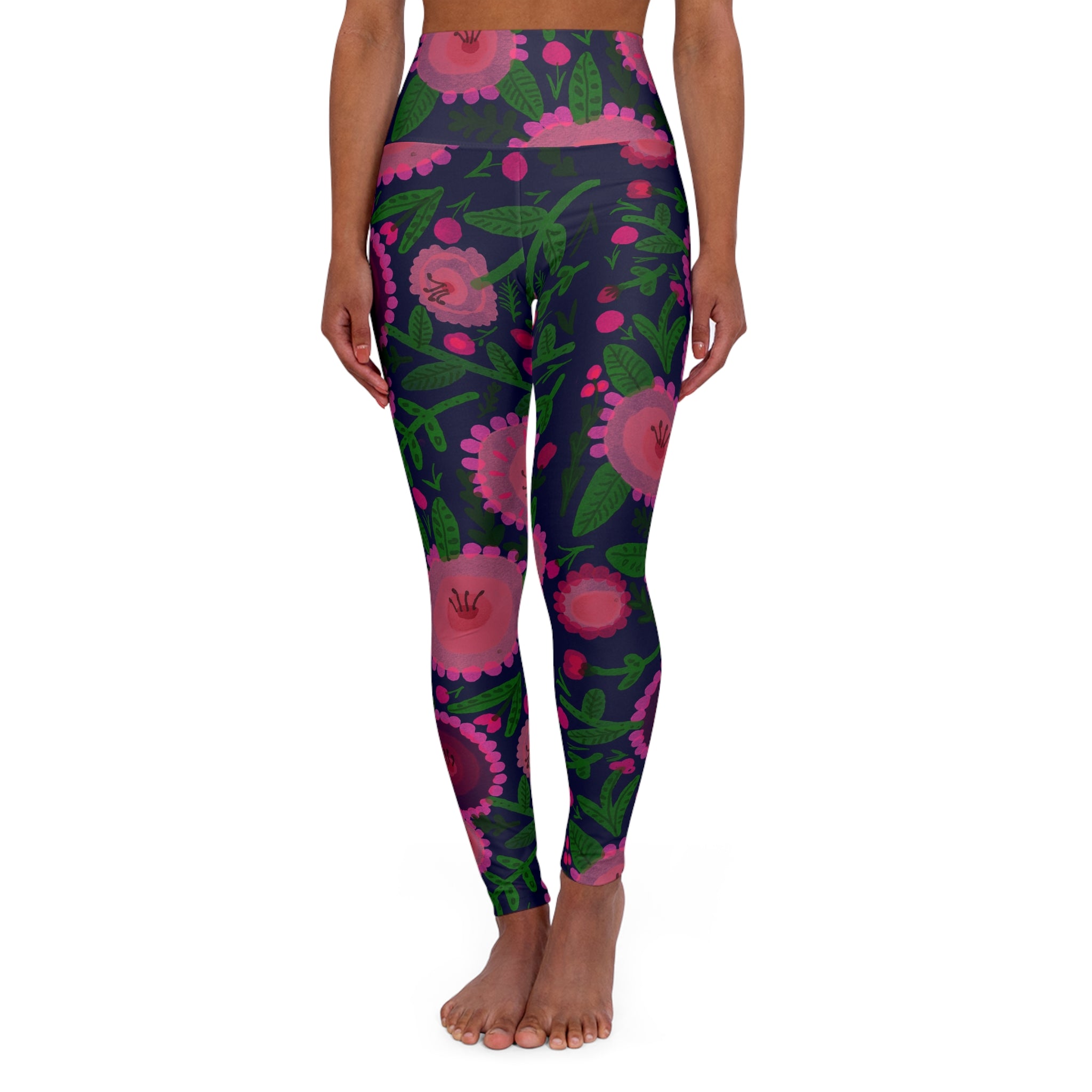 High Waisted Yoga Leggings (AOP)