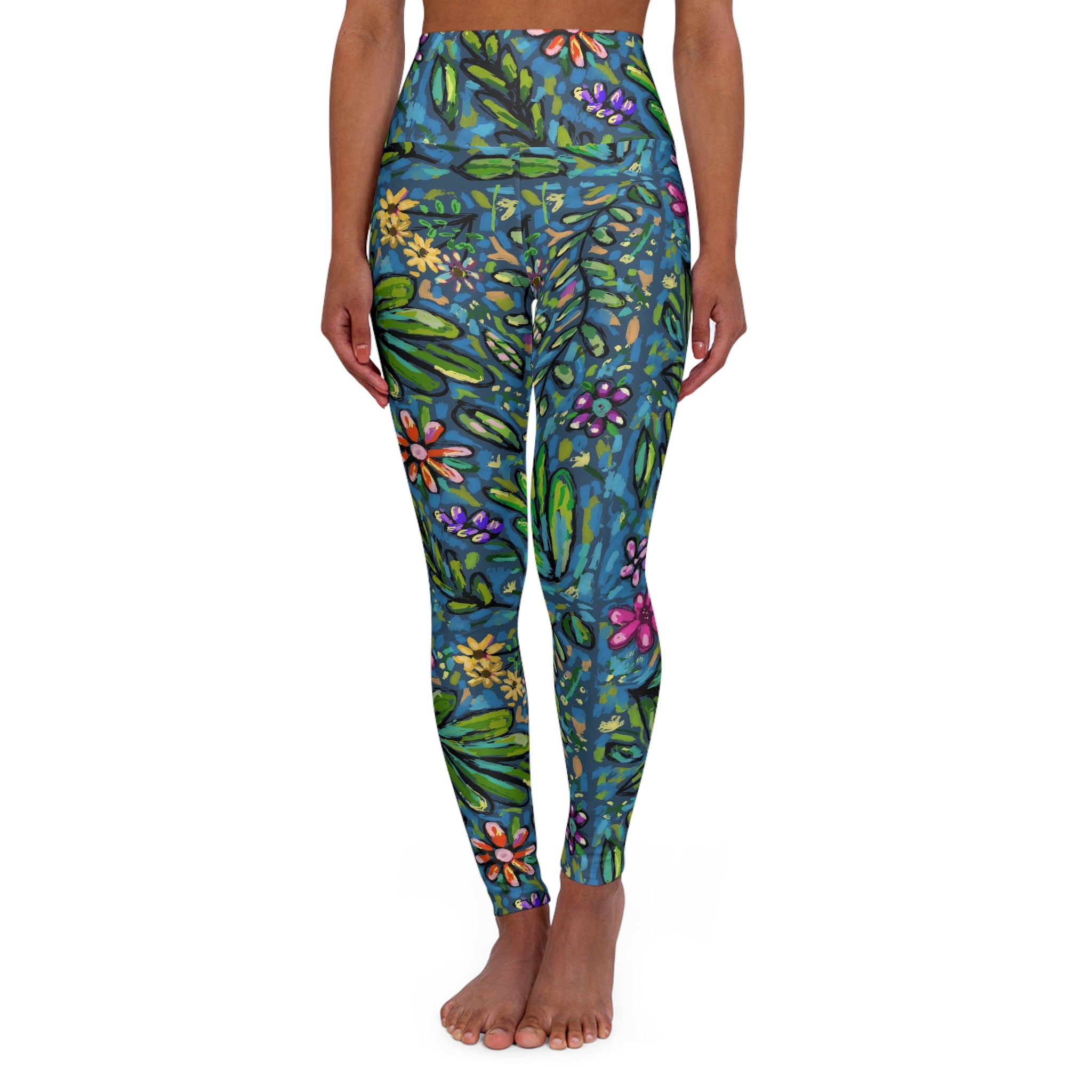 High Waisted Yoga Leggings (AOP)