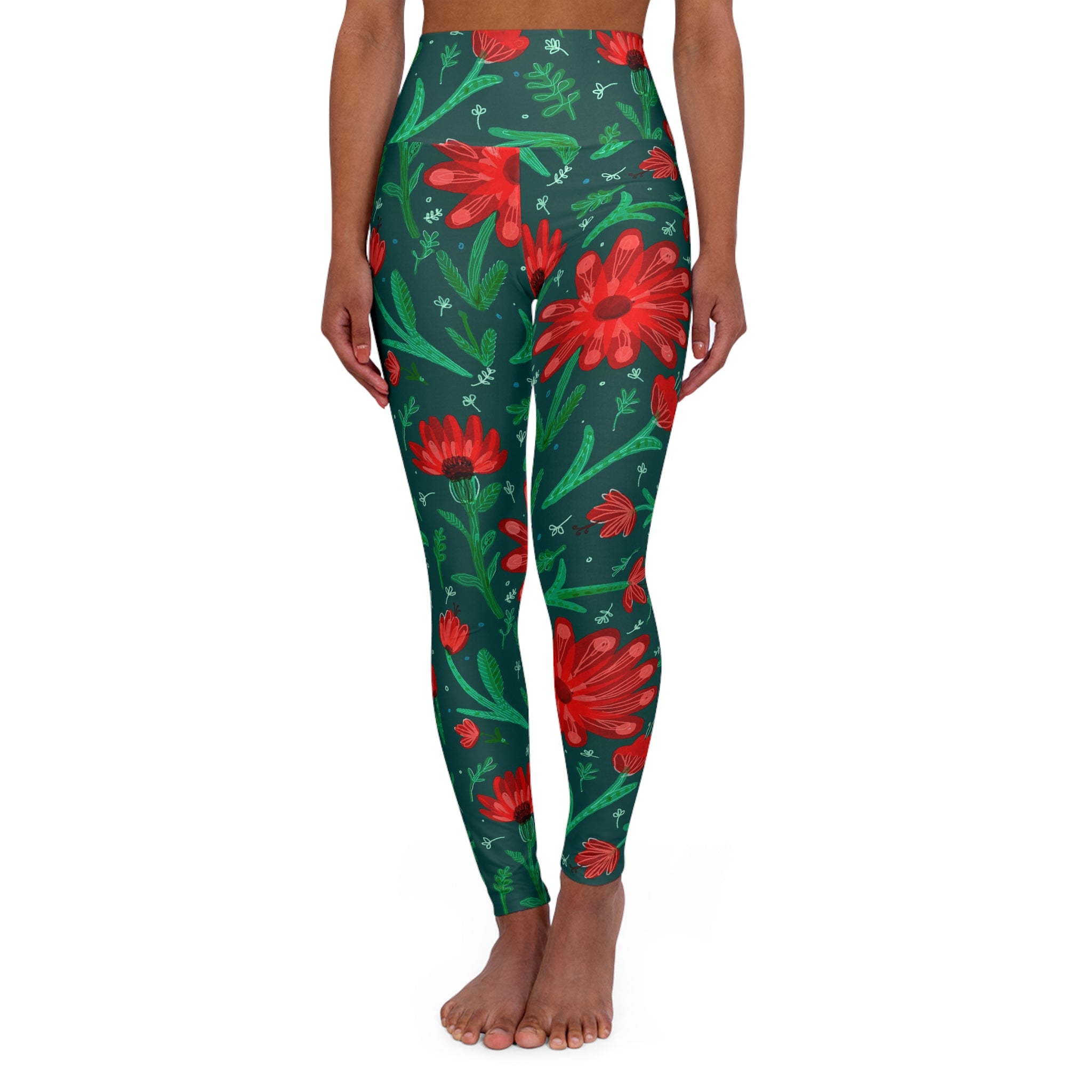 High Waisted Yoga Leggings (AOP)