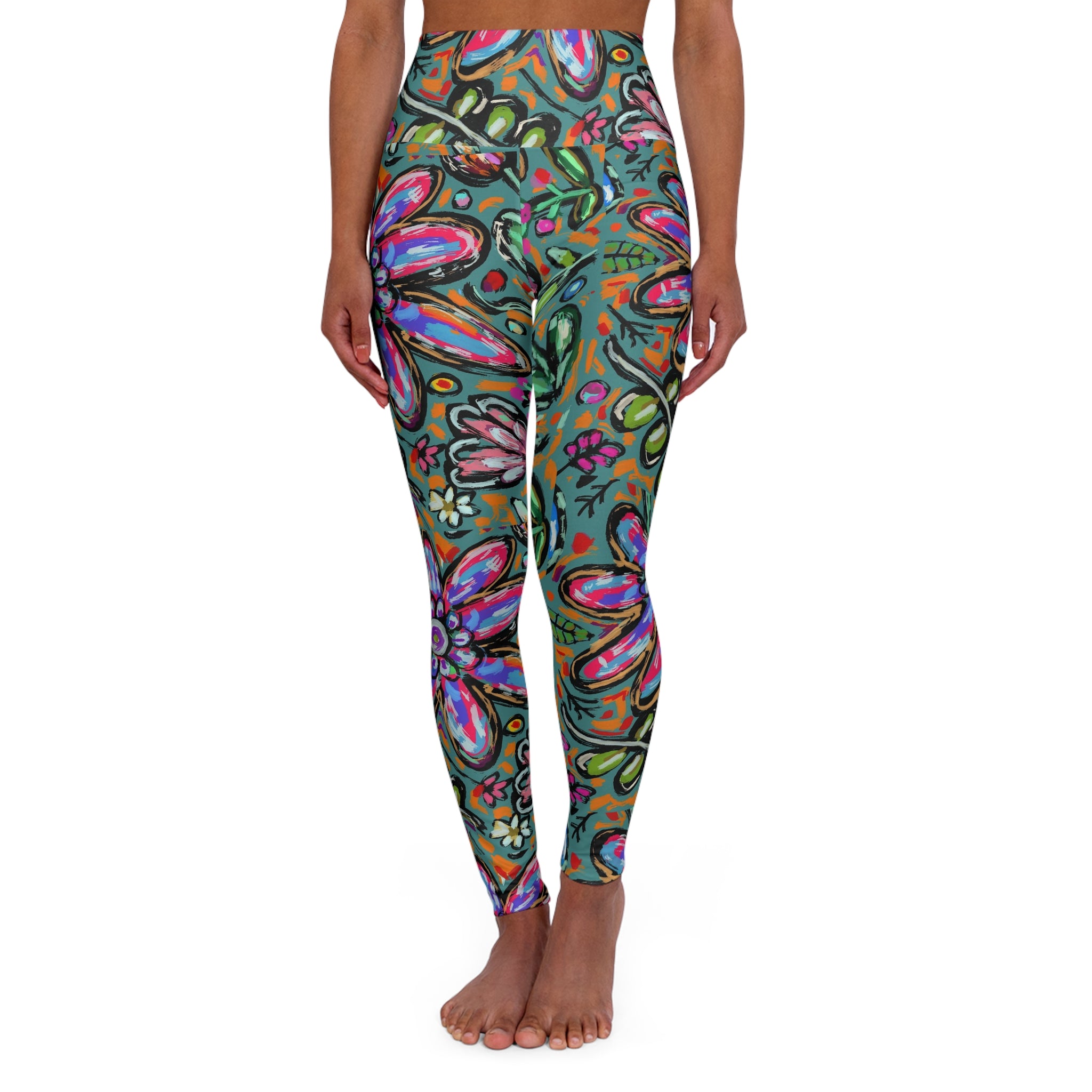 High Waisted Yoga Leggings (AOP)