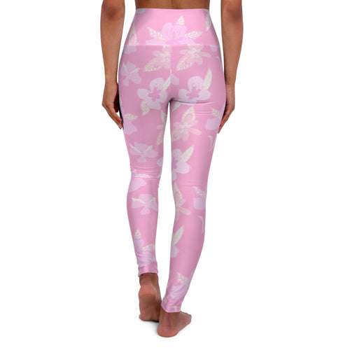 Floral Pink High Waisted Yoga Leggings