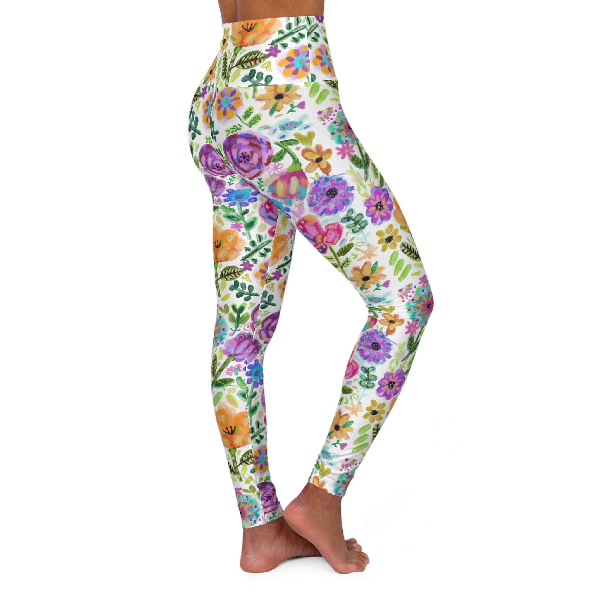 High Waisted Yoga Leggings (AOP)