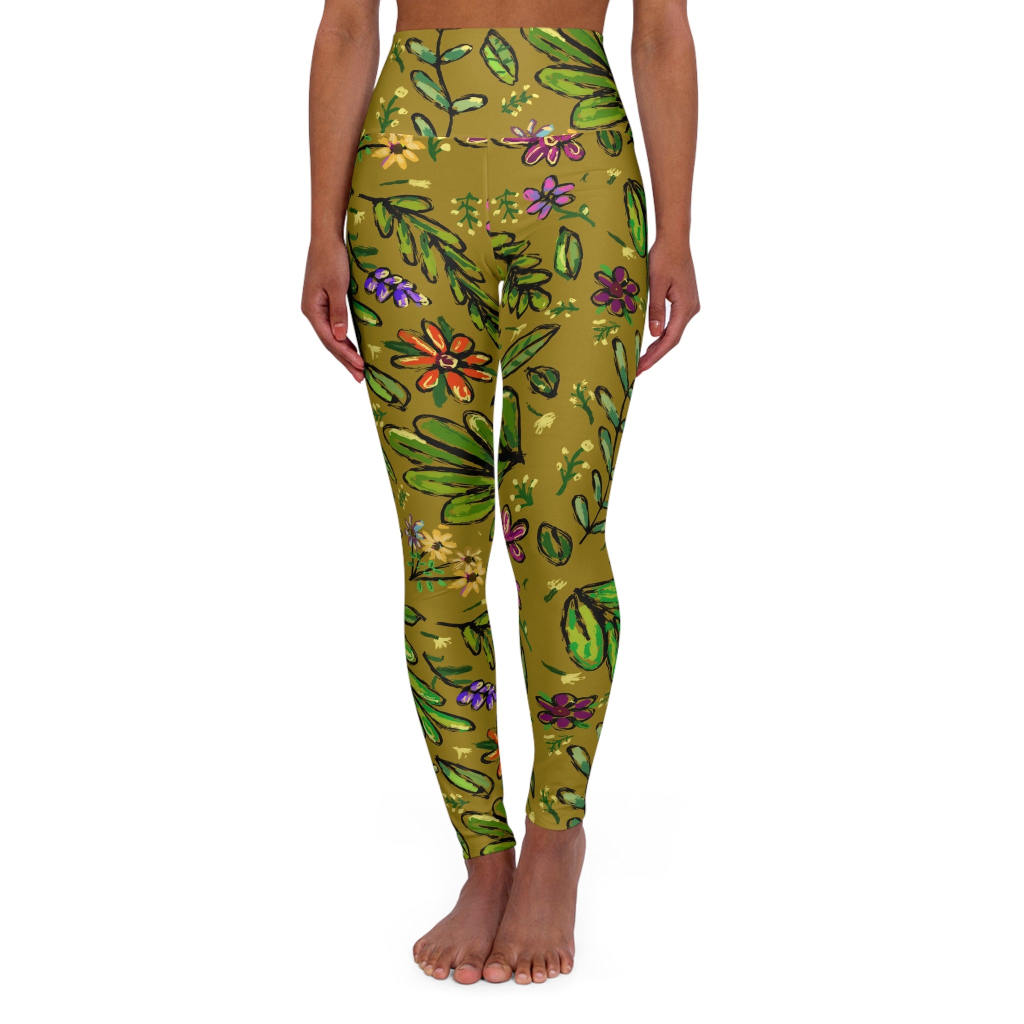 High Waisted Yoga Leggings (AOP)