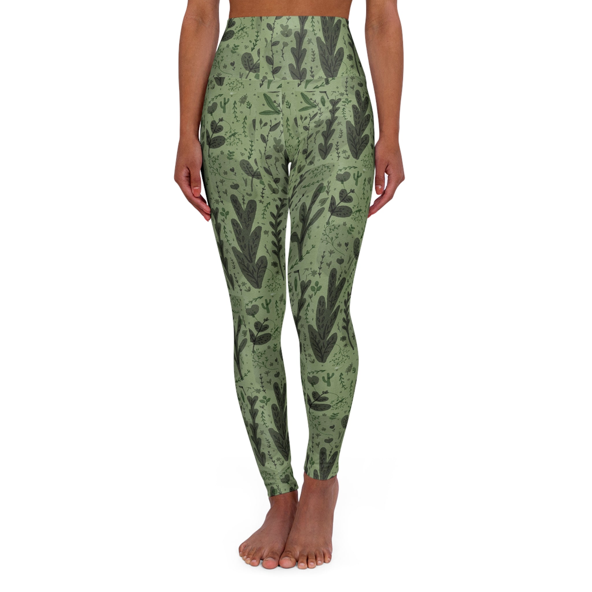 High Waisted Yoga Leggings (AOP)